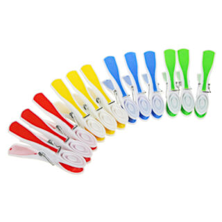 ВЕСЕЛЫЙ РОДЖЕР Набор прищепок 12шт "Цветочки/Радуга с силиконовыми дер