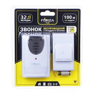 FORZA Звонок беспроводной, 32 мелодии, 3.0VDC(2x1.5VAА)