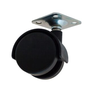 Колесо поворотное d40/50 без тормоза на планке,пластик