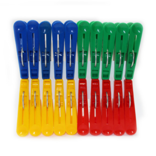 Прищепки пластмассовая цветная (в упаковке 20 шт.)