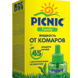 Жидкость от комаров Picnic Family 45 см/куб.