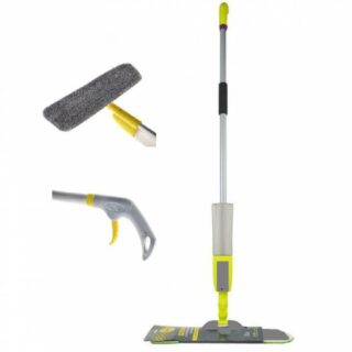 Швабра с насадкой из микрофибры с распылителем 41х13см/43х14,5см