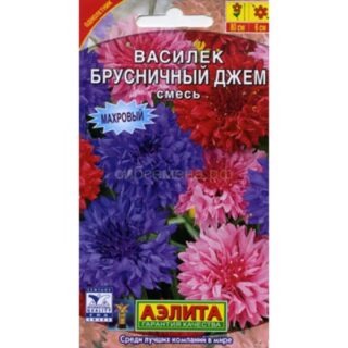 Василек БРУСНИЧНЫЙ ДЖЕМ махровый, смесь /Аэлита/