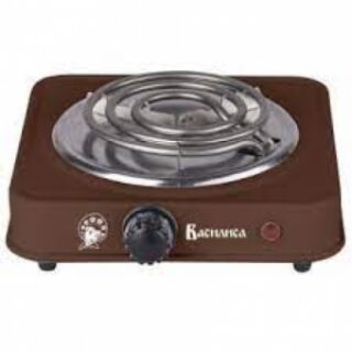 Плита электрическая ВАСИЛИСА 1-конф беж./коричневая 1000Вт