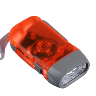 Фонарь "Электродинамический"(кинетический) 3 LED, пластик 9,5х5с