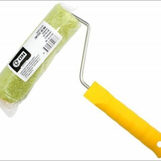 Валик "СИНТЕКС" Зеленый мех с ручкой, 180 мм, ворс 18 мм, D - 40 мм, D ручки