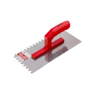 Гладилка стальная, 280 х 130 мм, зуб 8х8 полировка, пласт.ручка/MATRIX