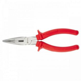 Длинногубцы Econom, 180 мм, изогнутые шлифованные, пластмассовые