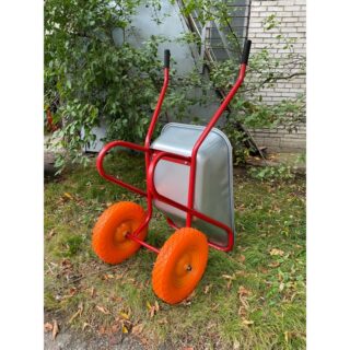 № 12 Тачка строительная, усиленная СКОРПИОН 110л/320кг 2-х колесная (колеса полеуретан 4.00-8)