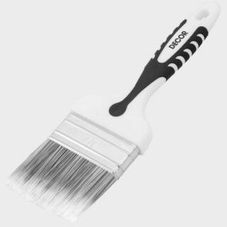 Кисть плоская "BlackWhite универсальная" 50х15мм, ПРЕМИУМ, сереб.щетина