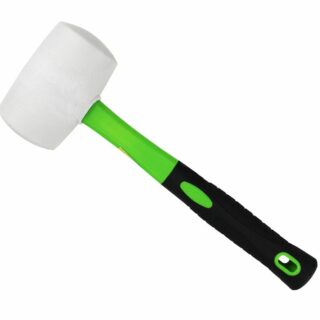 Киянка резиновая, 680 г, белая резина, фибергласовая ручка/3-ON