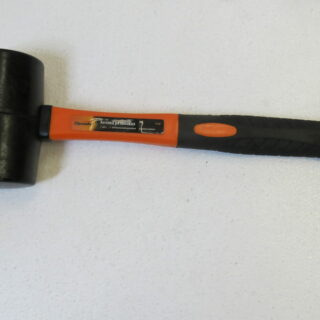 Киянка резиновая, 680 г, черная резина, фибергласовая рукоят