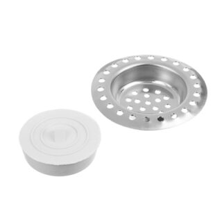Набор для раковины решетка и пробка 6см, сталь