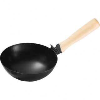 Ковш стальной строительный, 160 мм, деревянная ручка// Россия