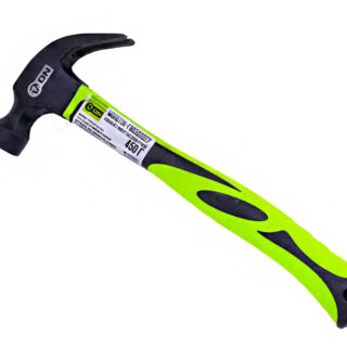 Молоток-гвоздодер, 450 г, боек 27 мм, фибергласовая ручка/3--ON