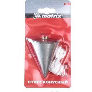 Отвес конусный, 400 г, шнур 5 м// MATRIX