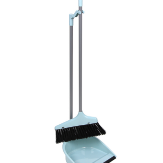 Набор щетка+совок, пластик, железо, ПВХ, 2 ручки, длина 62см