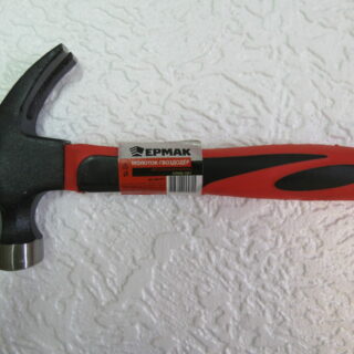 Молоток-гвоздодер 335мм, обрезиненная рукоятка 500гр.