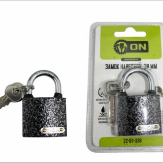 ON Замок навесной влагонепроницаемый 38 мм, чугун, атомат запирание (блистер)