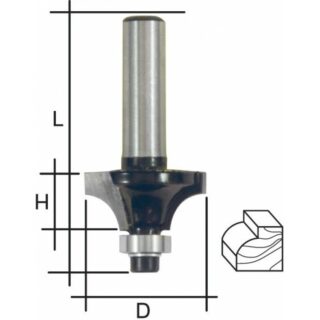 ФРЕЗА КРОМОЧНАЯ ПРОФИЛЬНАЯ DХHХL=28Х12,7Х53ММ C НИЖНИМ ПОДШИПНИКОМ (10/100ШТ/УП)