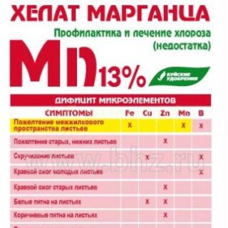 Хелат марганца (марка ЭДТА Mn) 5гр БХЗ
