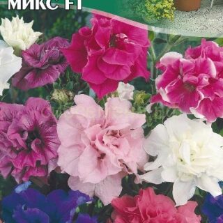 Петуния ДАБЛ каскад микс F1, махр./цв./