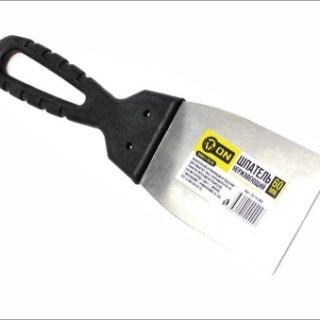 Шпательная лопатка из нержавеющей стали, 60 мм, пластмассовая ручка//СИБРТЕХ