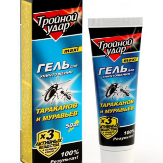 Гель от тараканов ДОМОВОЙ Тройной удар 50гр.туба