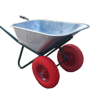 № 5 Тачка строительная, 2-х колесная, усиленная, 280кг/100л (полеуретан. колеса 3.25-8)