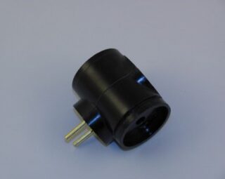 Тройник эл. карболит.черный евро (Москва)/ЛИВНЫ