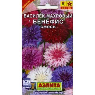 Василек БЕНЕФИС махровый смесь (Аэлита)