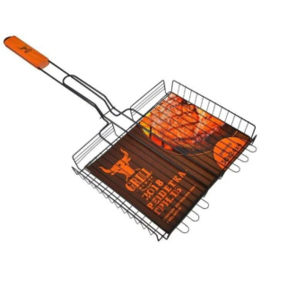 GRILLBOOM Решетка-гриль хром.62х(30х24х4)см/71х44х32