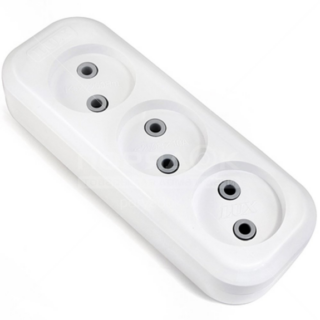 Колодка электрическая 3-хместная для удлинителя (Россия)/70