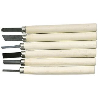 Набор резцов по дереву, деревянные рукоятки, 6 шт//Sparta