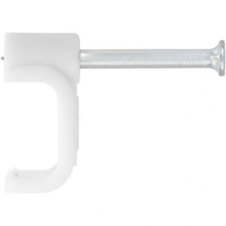 Скобы электроустановочные, 10 мм, прямоугольный профиль, 40 шт./