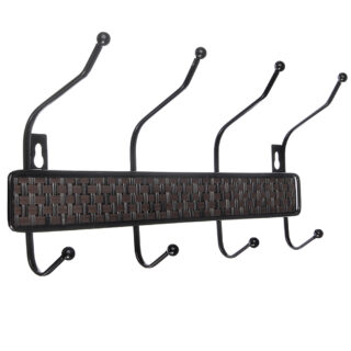 Вешалка настенная "Плетёнка, металл 4 крючка