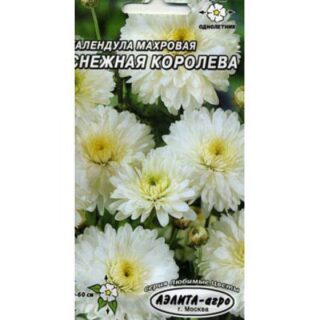 Календула СНЕЖНАЯ КОРОЛЕВА махровая (Аэлита)