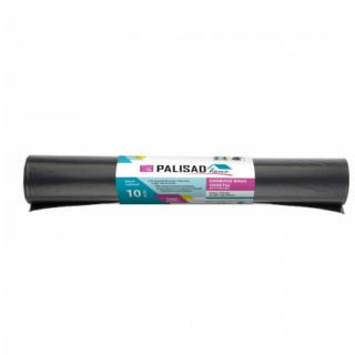 Пакеты для мусора 200л/220л x 10 шт., ПВД особопрочные черные, длинный ролик, //Home Palisad