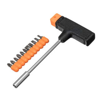 Отвертка с Т-образной ручкой, набор бит 11шт //SPARTA