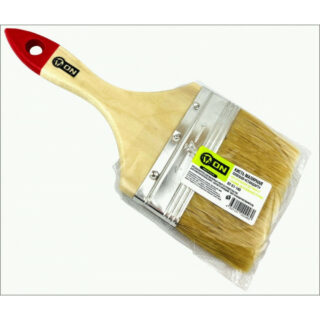 HEADMAN/3-ON Кисть малярная плоская "Standart" нат. щетина 4" (100мм)