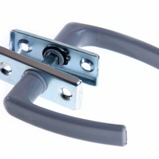 Ручка 2-х сторонняя для теплиц пластик сер/цинк (цена за пару)