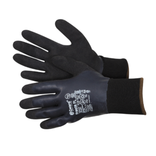 Перчатки GWARD FREEZE FL черные, утепленные двухслойные со вспененным латексным покрытием, р-р 10