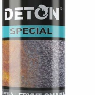 Грунт-эмаль DETON. аэрозоль, молотковая, серебристо-серый 520мл