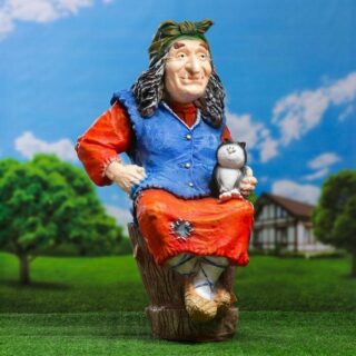 Фигура садовая БАБА ЯГА В СТУПЕ/гипс/