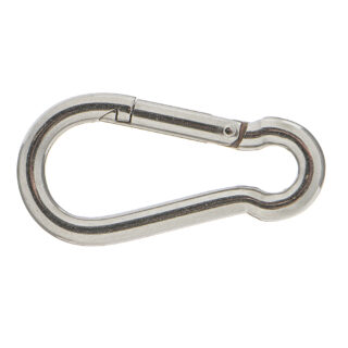 Карабин с резьбой 90мм белый