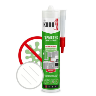 Герметик КУДО силиконовый санитарный прозрачный 280мл