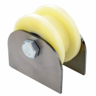 Ролик КАПРОЛОН d70мм под профильную трубу 20х20 на ПЛАСТИНАХ