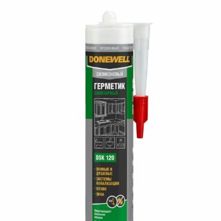 Герметик силиконовый DomeWell санитарный прозрачный 260мл.