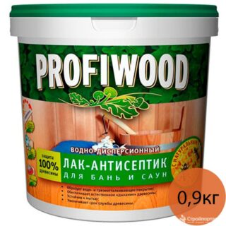 Лак-антисептик "ПРОФИВУД" для бань и саун 0,9кг