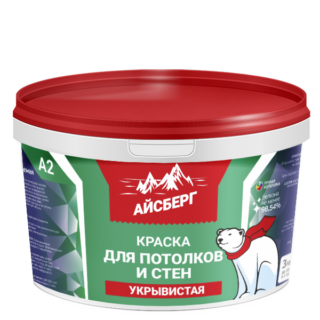Краска АЙСБЕРГ для потолков и стен, укрывистая,14кг